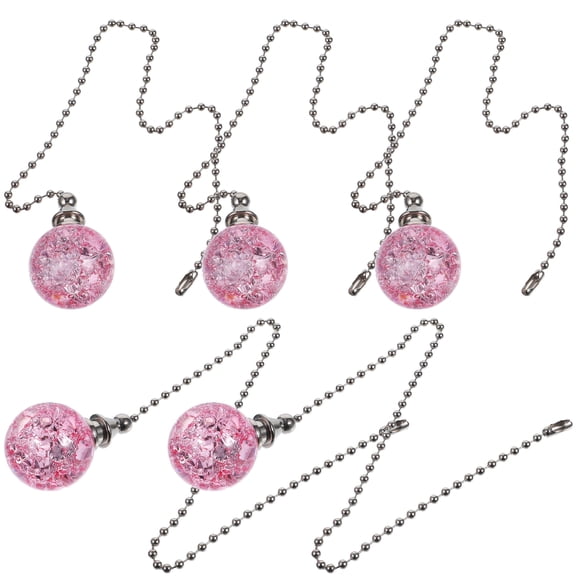 5 Pcs Decorative Chain Bedside Lamp Chains Pendant Wall Beads Pink