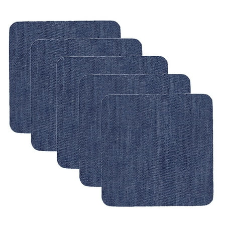 5 Pcs Denim Iron-On Patches,Iron On Denim Patches,2.95 Inch No-Sew Jeans Patches For Clothing, Adhesive Sewing Patches,Denim Iron-On Repair Patch,Jeans And Clothing Repair And Decoration,C