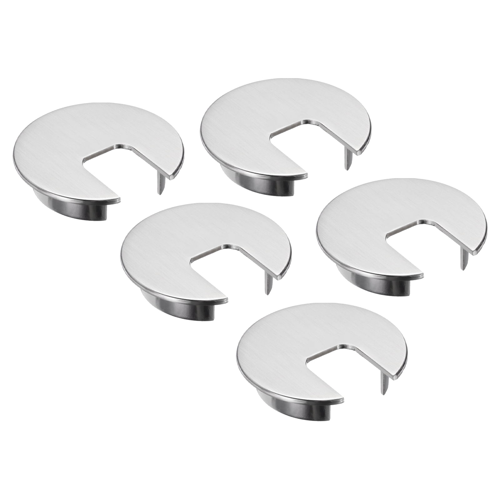 5 Pcs Desk Grommet 1.97Inch,Zinc Alloy Round Desk Hole Cover,50mm,Brushed Nickel
