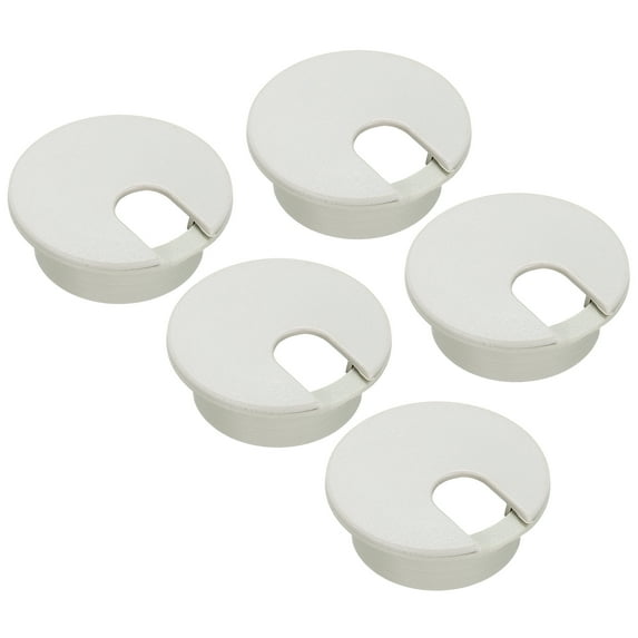 5 Pcs Desk Hole Grommet 1.4 Inch(35mm) Round Desk Hole Cover Grey