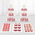 thumbnail image 1 of 5 Pcs Dessert Table Display Set, 2 × Cupcake Stand Holder & 3 × Serving Tray Combo for Tea Party, Birthday, Wedding, 1 of 8