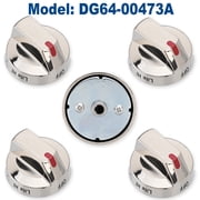 Stove Burner Knobs DG64-00473A Replacement Compatible with Samsung Gas Range 5Pcs, Repalce NX58H5600SS, NX58K7850SS, NX58F5700WS