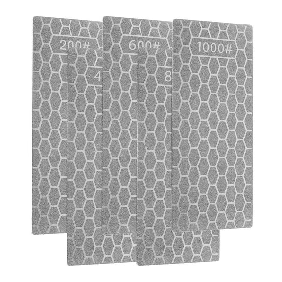 5 Pcs Diamond Sharpening Stones Efficient Diamond Sharpening Plates with Honeycomb Surface Non Slip Diamond Lapping Plate Knife Sharpener for Scissors Knives Tool Steel