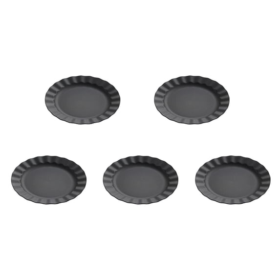 5 Pcs Dinner Plates,Scalloped Round Portable Easy Clean Serving Plates for Kitchen Dining Table Home Party