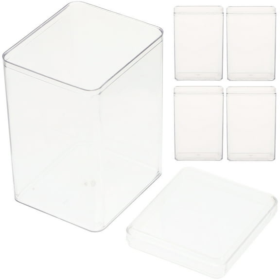 5 Pcs Display Case Racks Box Protective Action Figure Storage