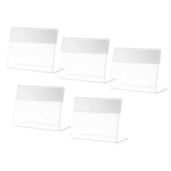 COOPHYA Label Display Stand Transparent Retail Staff 5Pcs 3.0*2.4*1.4in