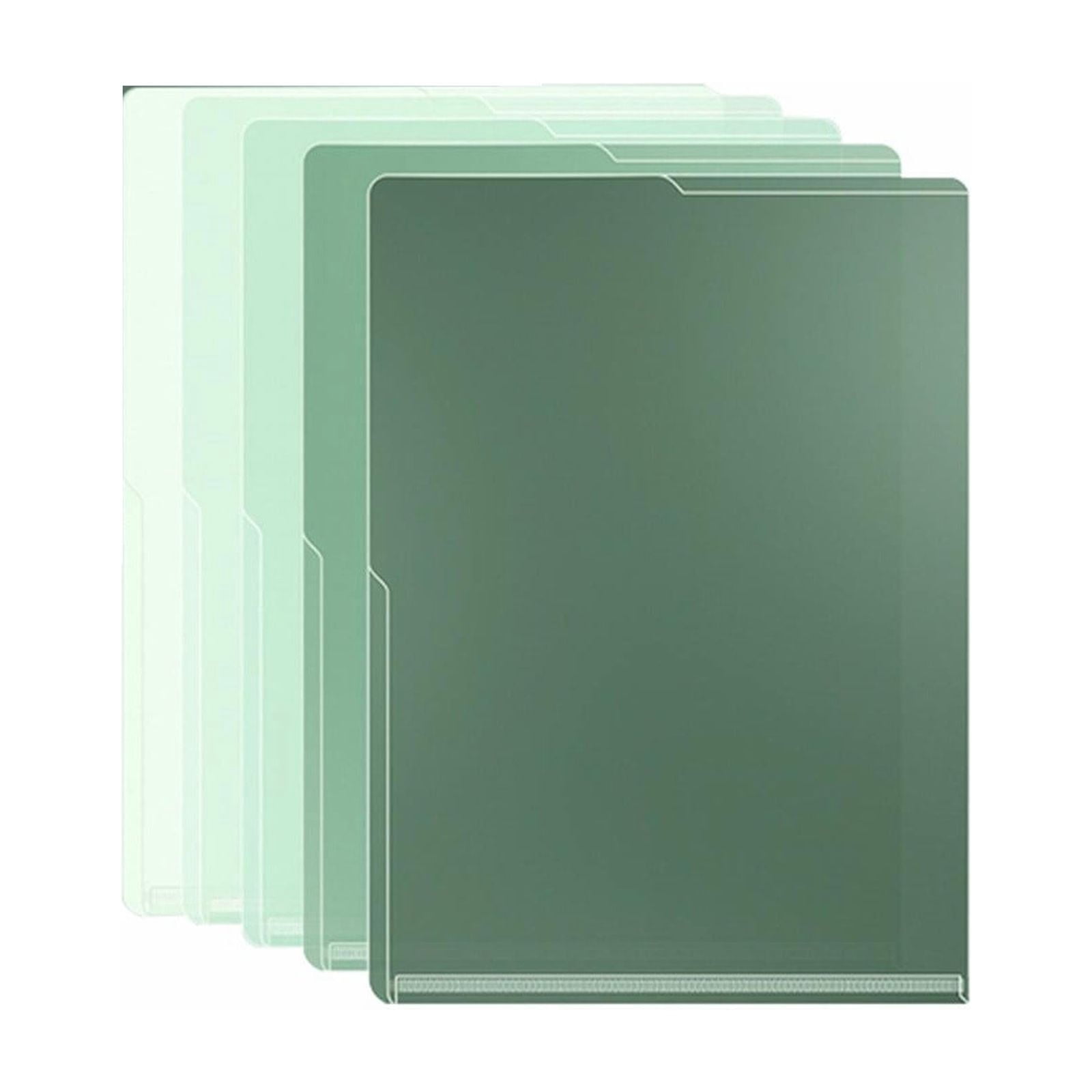 5 Pcs Document Folder,L-Type Plastic Colored File Folders,Heavy-Duty L ...
