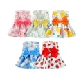 thumbnail image 1 of 5 Pcs Dog Dresses For Small Dogs Girls, Floral Puppy Dresses Princess Bowknot Summer Dress, 1 of 4