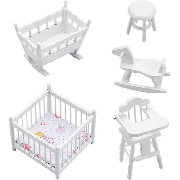 5 Pcs Dollhouse Furnitures Miniature Furniture Mini House Accessories Decoration for Dollhouse Decor Home Scene Accessories Ornament Table Craft Display