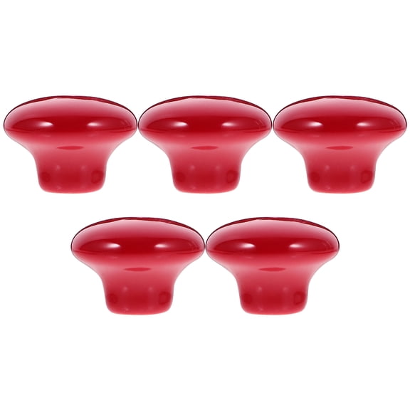 5 Pcs Door Handles Cabinets Black for Knob Knobs Kitchen Ceramic Pull Cupboard Bathroom Mini Red
