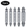 5 Pcs Double Head Screw Extractor, High Speed Steel Broken Sliding