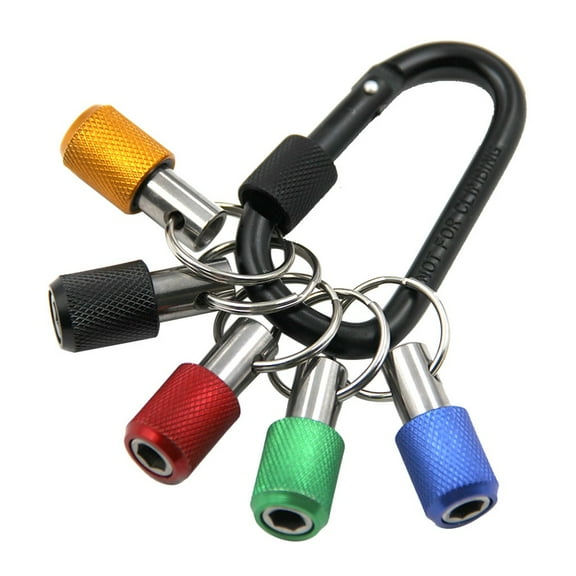 5 Pcs Drill Bit Holder Hex Shank Screwdriver Keyring Extension Bar Quick Release