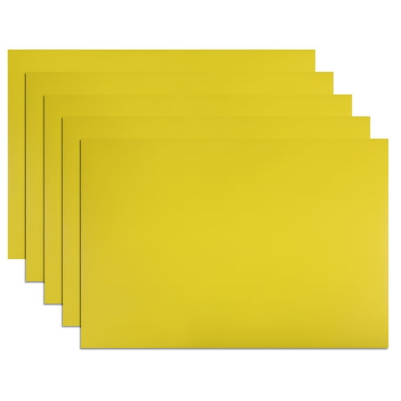 5 Pcs Dry Erase Magnetic Strip 11.7" x 8" Magnetical Sheet Labels Stickers Writable Yellow