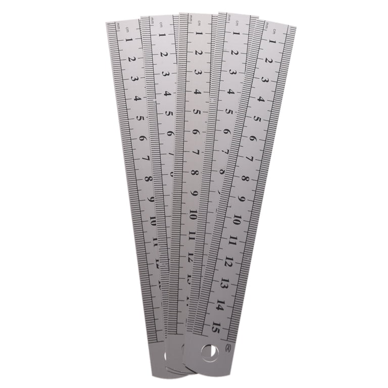 ruler 5pcs Stainless Steel Metal Ruler Metric Rule Precision Double