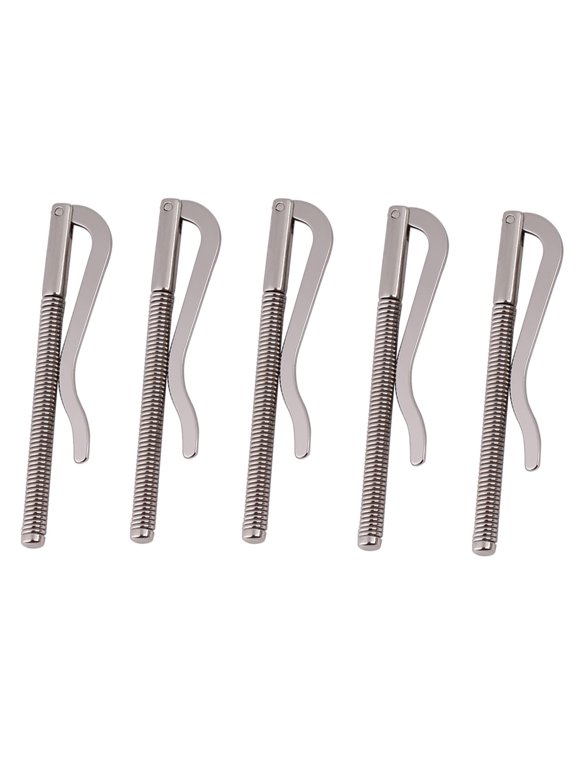 5 Pcs Durable Money Spring Clip DIY Tool for Bifold Leather Wallet Purse Credit Card Holder Silver 3.14 inches / 8 cm