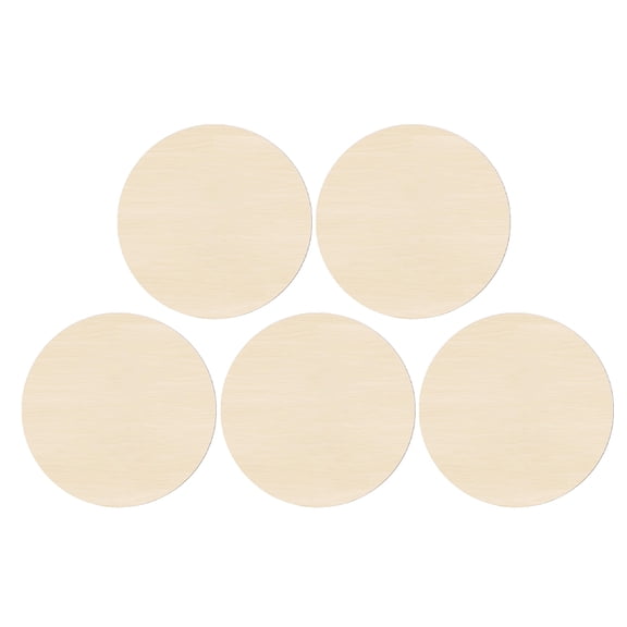 HEMOTON Wood Circles for Craft Unfinished Natural Wood Blank Discs for Diy Projects and Children's Creativity 5pcs