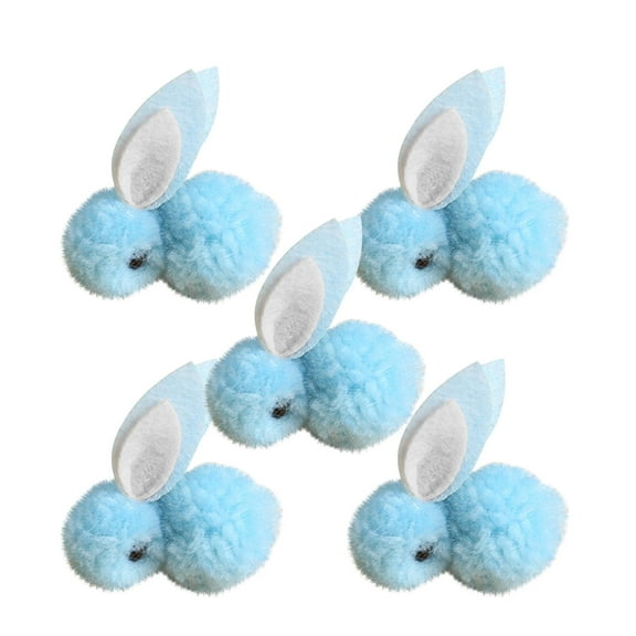 5 Pcs Easter Bunny Animals 2.16 Inch Mini Plush Bunny Rabbit Plush Stuffed Animals Stuffed Bunny Toys Soft Tiny Rabbit Doll Plush Hanging Pendant Ornament for DIY Easter Decorations Party