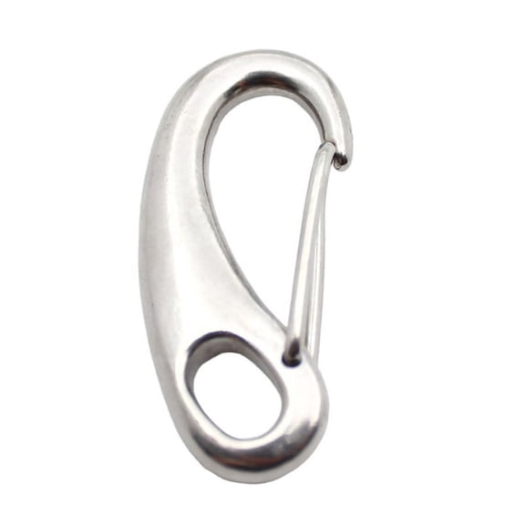 5 Pcs Egg Shape Spring Snap Hooks Stainless Steel Quick Link Lock Hook Hiking Camping Belt Carabiner Quick Release Hook
