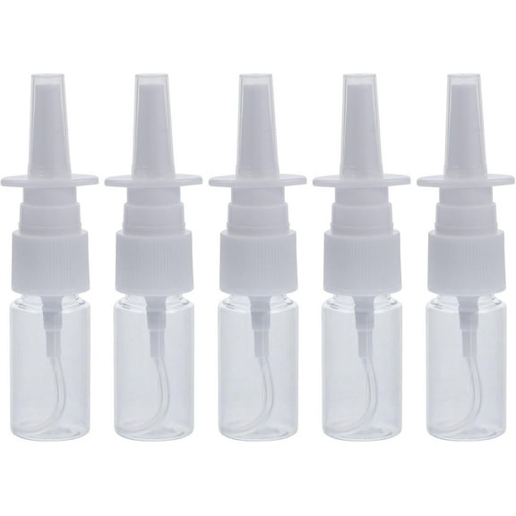 5 Pcs Empty Refillable Nasal Spray Bottles Pump Sprayer Mist Nose Spray Refillable Bottle For Saline Water Wash Applications