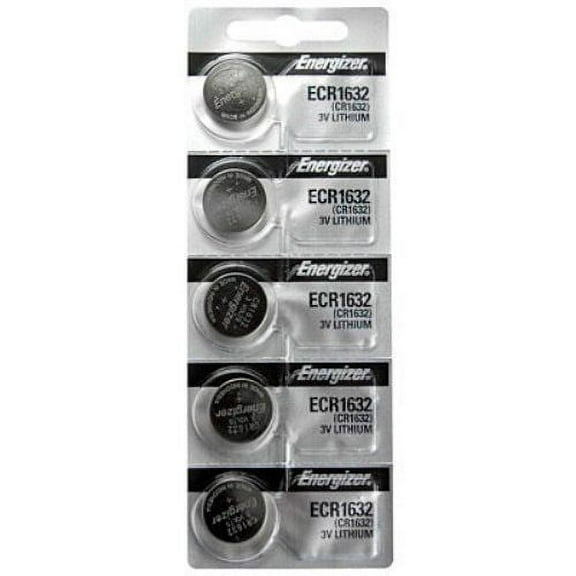 5 Pcs Energizer CR-1632 ECR1632 1632 BR1632 CR1632 Lithium Battery