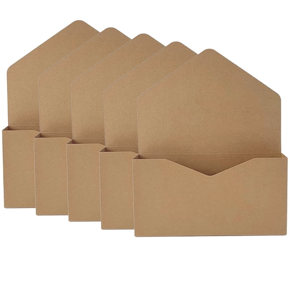 5 Pcs Envelope Gift Box,Thickened Kraft Envelope Box,Flower Boxes for Floral Arrangement,Ideal for DIY Flower Bouquet Packaging Box for Wedding Birthday Mother's Day Christmas Gifts-Khaki
