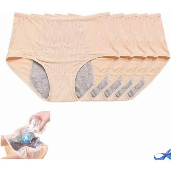 5 Pcs Leakproof Panties for Over 60#s, Plus Size Leakproof Panties for Women Over 60s with Incontinence, Large Size