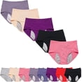 thumbnail image 1 of Leakproof Ladies Underwear - 5Pcs Leakproof Panties for Over with Incontinence(Size L), 1 of 8