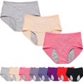 thumbnail image 1 of Leakproof Ladies Underwear - 3Pcs Leakproof Panties for Over with Incontinence(L), 1 of 8