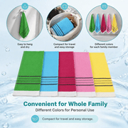 Artrylin 5-Pack Exfoliating Bath Gloves, Extra Coarse Loofah Mitts for Deep Cleansing, Korean Spa Style Scrubber for Back & feet, Heavy Duty Shower Essential, Multicolor