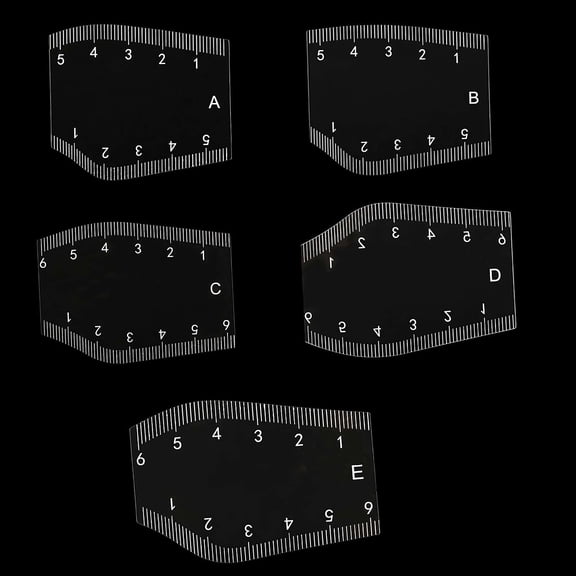 5 Pcs Eye-brow Shaping Ruler, Quick and Accurate Mapping Tool, Ideal for Beauty Enthusiasts, Reusable Makeup Guide