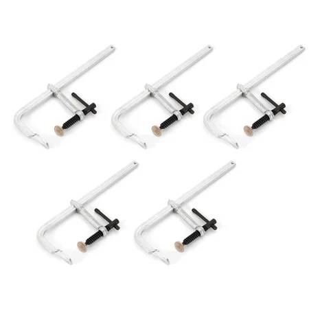 5 Pcs F Style Welding Clamps Heavy Duty Forged Solid Steel Clamps Set 500kg