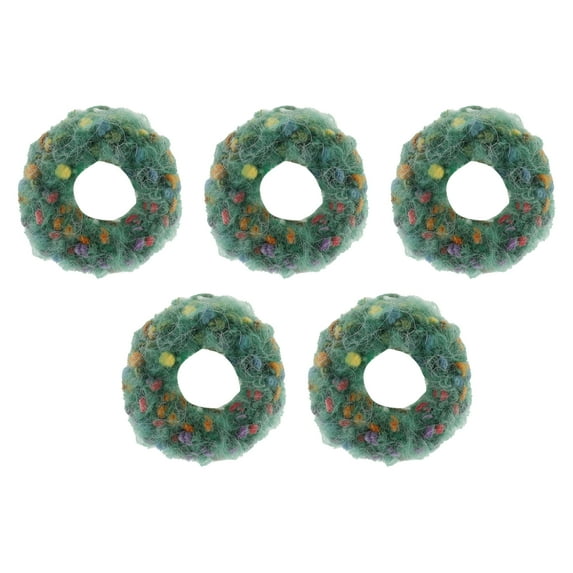 5 Pcs Fashion Elegant Plush Hair Ropes Hair Scrunchies for Women for Girls Green