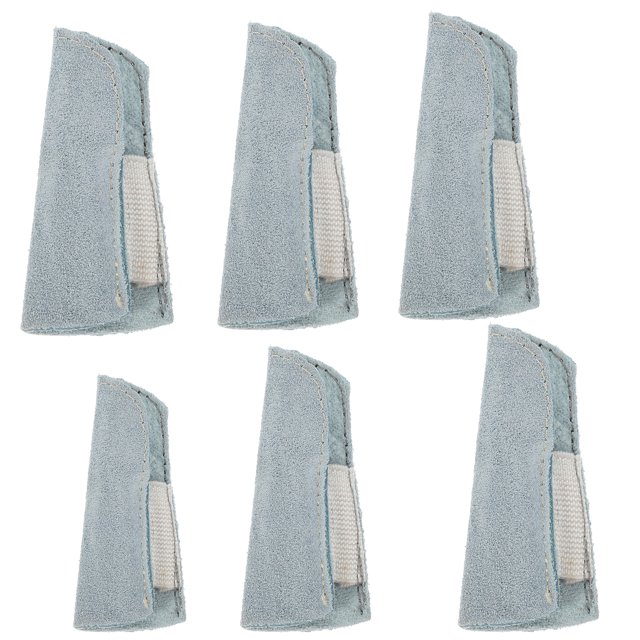 GOOHOCHY Finger Guard with Heat Insulation Cattlehide Finger Sleeve for White Color Fits Most Hands