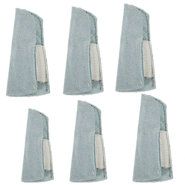 GOOHOCHY Finger Guard with Heat Insulation Cattlehide Finger Sleeve for White Color Fits Most Hands
