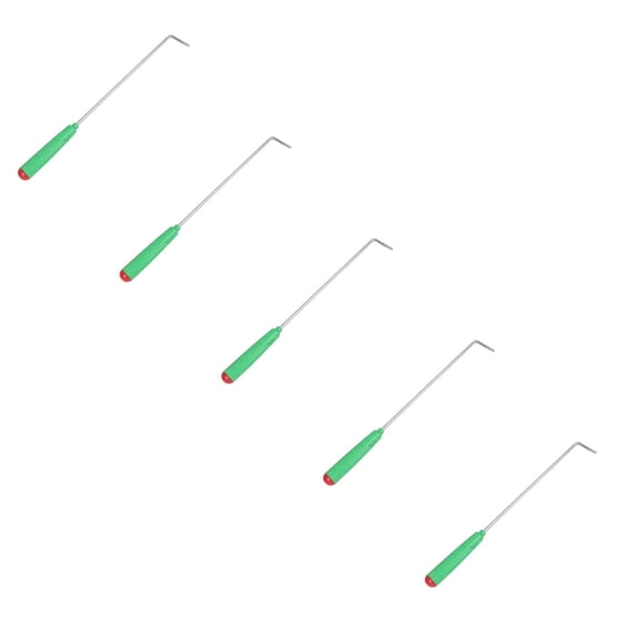5 Pcs Fire Poker for Fire Pit Outdoor,13 In Fireplace Poker, Portable Fireplace Accessories,Heavy-Duty Fireplace Tool,Fireplace Poker Tool Camping Fire Poker for Fire Pit Fireplace Poker,(Green)