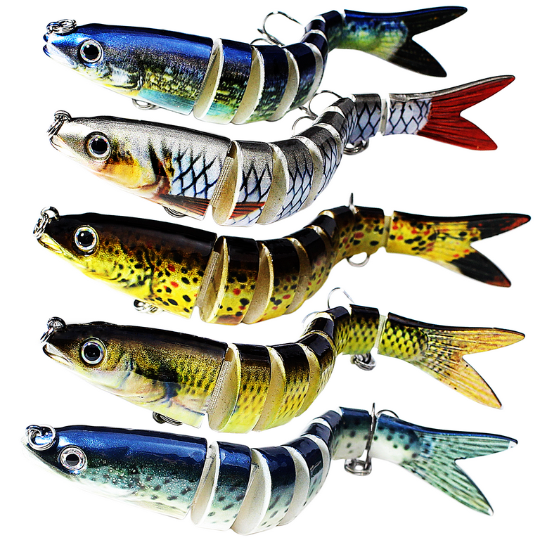 5pcs Fishing Lures for Bass Trout Multi Jointed Swimbaits Slow Sinking  Bionic Swimming Lures Bass Freshwater Saltwater Bass Fishing Lures Kit  Lifelike Fishing Gifts for Men, Topwater Lures -  Canada