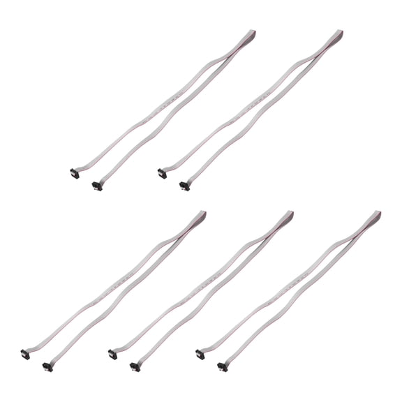 5 Pcs Flat Ribbon Cable, 2.54mm Pitch 12mm Width 100cm Long 10 Pin