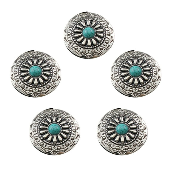5 Pcs Flower Buttons Decorative Buttons Imitation Turquoise Buttons ...