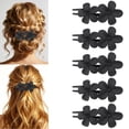 thumbnail image 1 of 5 Pcs Floral Flat Claw Clips for Women, Cute Matte Non-Slip Hair Clips, Stylish Flower Hair Claw Clips for Thick Thin Hair Accessories for Girls, 1 of 5