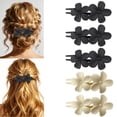 thumbnail image 1 of 5 Pcs Floral Flat Claw Clips for Women, Cute Matte Non-Slip Hair Clips, Stylish Flower Hair Claw Clips for Thick Thin Hair Accessories for Girls, 1 of 5