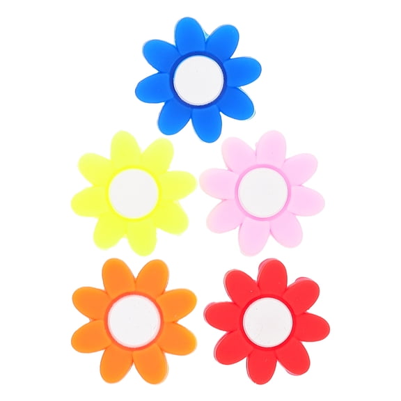 GETAJGHSD 5-Pack Tennis Racket Dampeners, Silicone Flower-Shaped Shock Absorbers for Enhanced Stability and Reduction