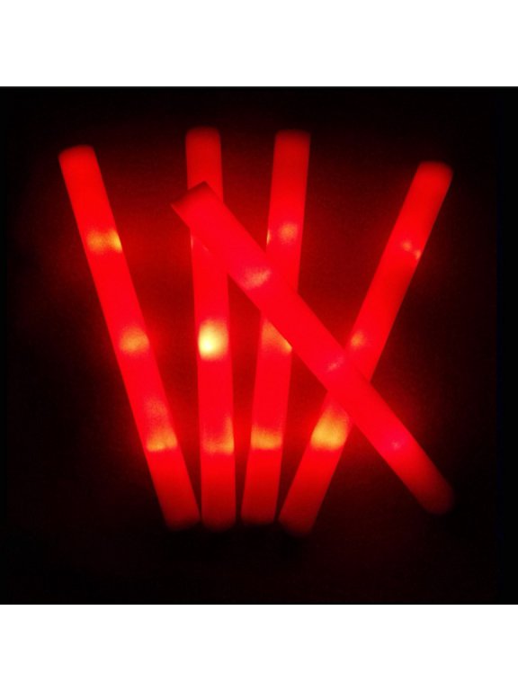 5 Pcs Foam Sticks Bulk, LED Light Up Glow in the Dark Party Supplies for Kids Adults,for Wedding Halloween Birthday Christmas Rave Party Favors