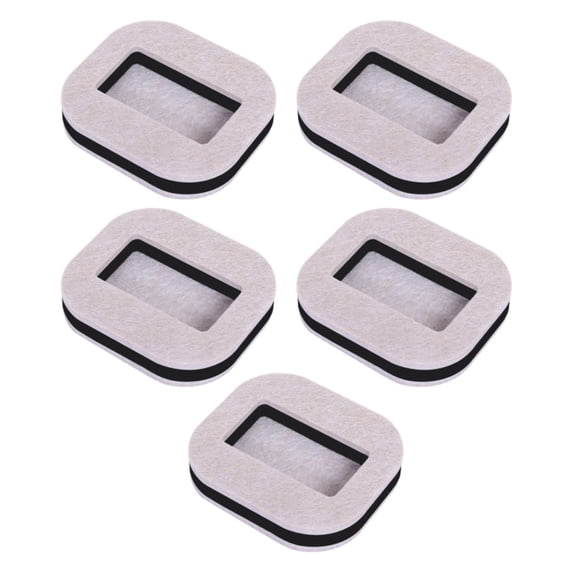 5 Pcs Furniture Stopper,Wheel Stoppers Bed Stoppers Furniture Caster Cups,Premium Solid Caster Cups Fits to All Floors & Wheels of Sofas, Beds,Chairs,Prevents Scratches (Z2-Square Almond)