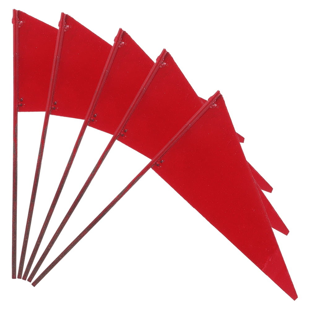 5 Pcs Garden Sprinkler Flags Lawn Little Industry Utility Marking Yard