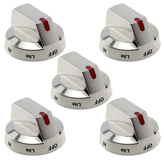 5 Pcs Gas Stove Burner Control Dial Knob DG6400473A for Samsung Range
