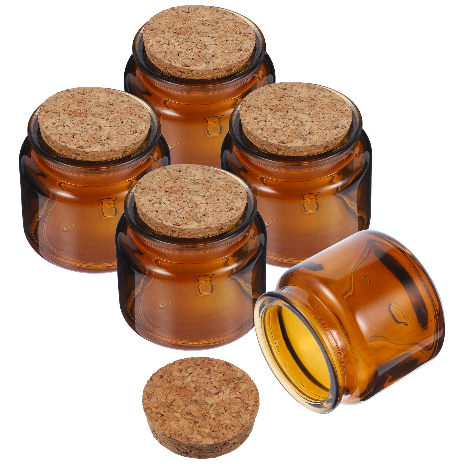 5 Pcs Glass Bottle Coffee Candle Tea Light Container Party Decorations