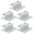 5 Pcs Glass Clip Rectangular Shelf Holder Wall Mounted Brackets