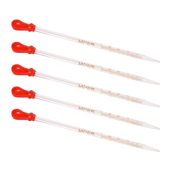 5 Pcs Glass Pipette Dropper 0.5ml, 1ml, 2ml, 3ml, 5ml, 10ml, Liquid Dropper, Glass Scale Graduated Pipette Droppers