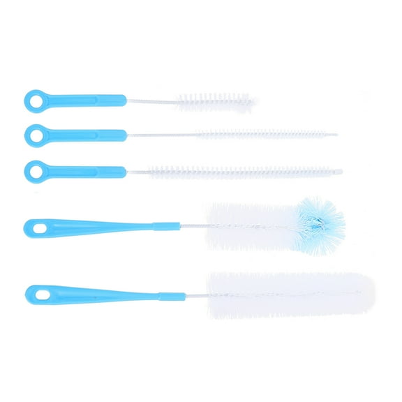 5 Pcs Glass Water Bottle Makeup Brush Cleaner Infant Sippy Cup Straw Baby Cleaning