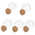 thumbnail image 1 of FONDOTIN 5Pcs Glass Dome Cover with Cork Transparent Flat Bottom for Creative Flower Display, 1 of 6